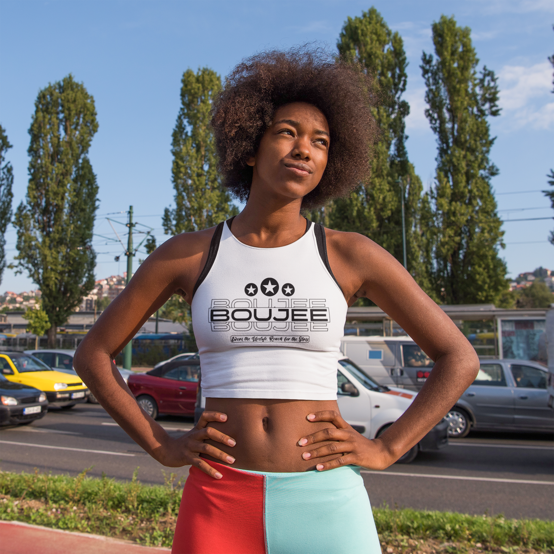 Boujee "Studio Lounge" Athletic Crop Top