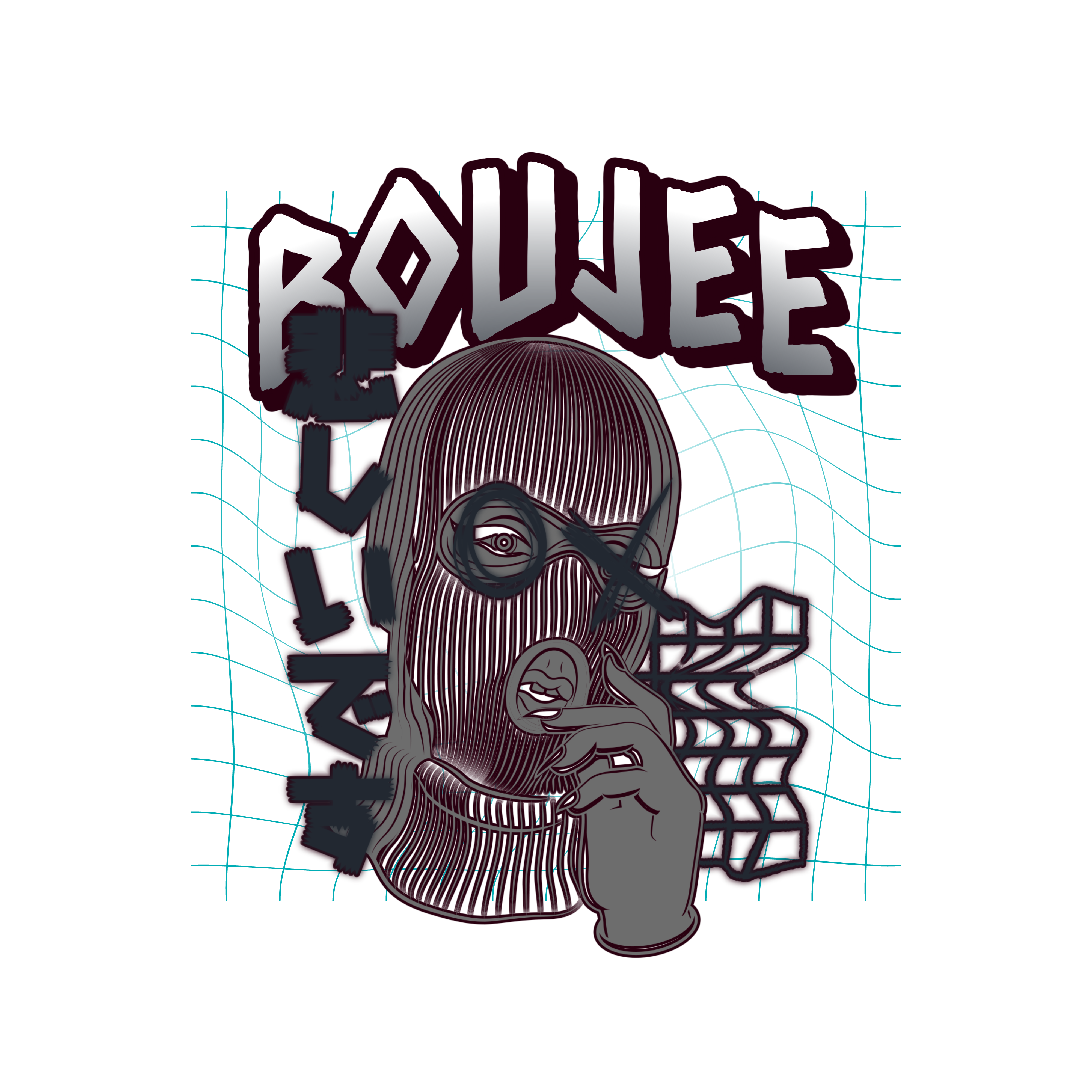 Boujee "Cyber Shinobi" Graphic Heavyweight Tee (280 GSM)